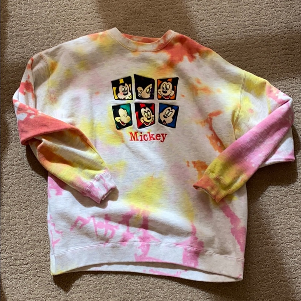 Vintage Tie Dye Mickey Mouse Sweatshirt